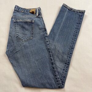 Ralph Lauren Thompson 650 Slim Jeans Womens 27 Blue Medium Wash Button Fly Denim